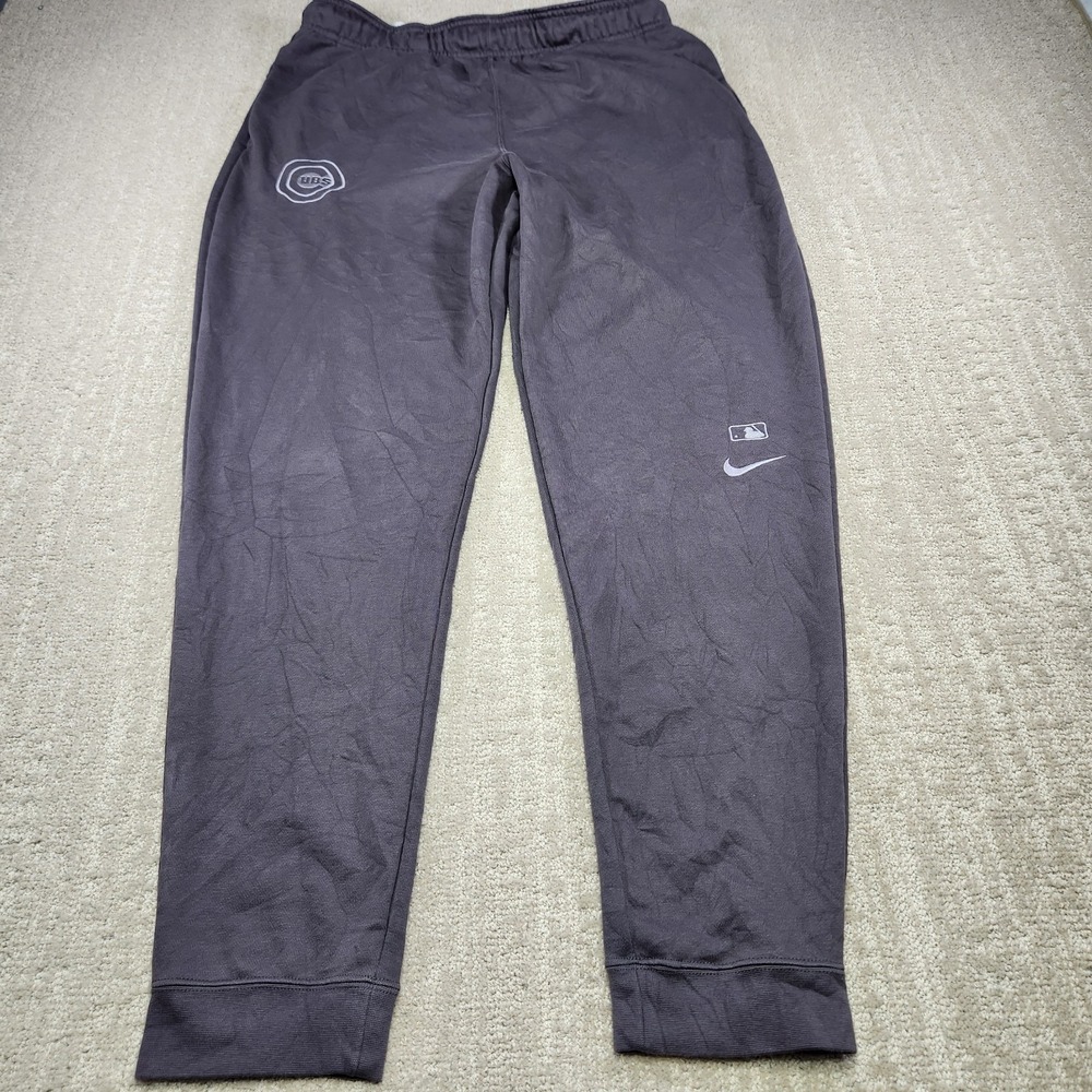 Chicago Cubs Joggers Sweatpants Men Medium Nike Team Issue MLB Gray Authentic Co